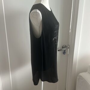 L’agemce Top Black beaded Sleeveless size 6